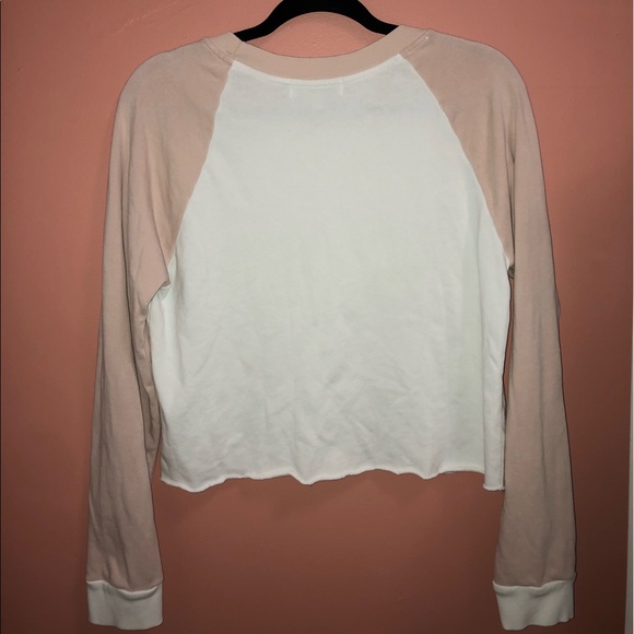 COPY - WILDFOX white, pink, striped crop top - Picture 3 of 5